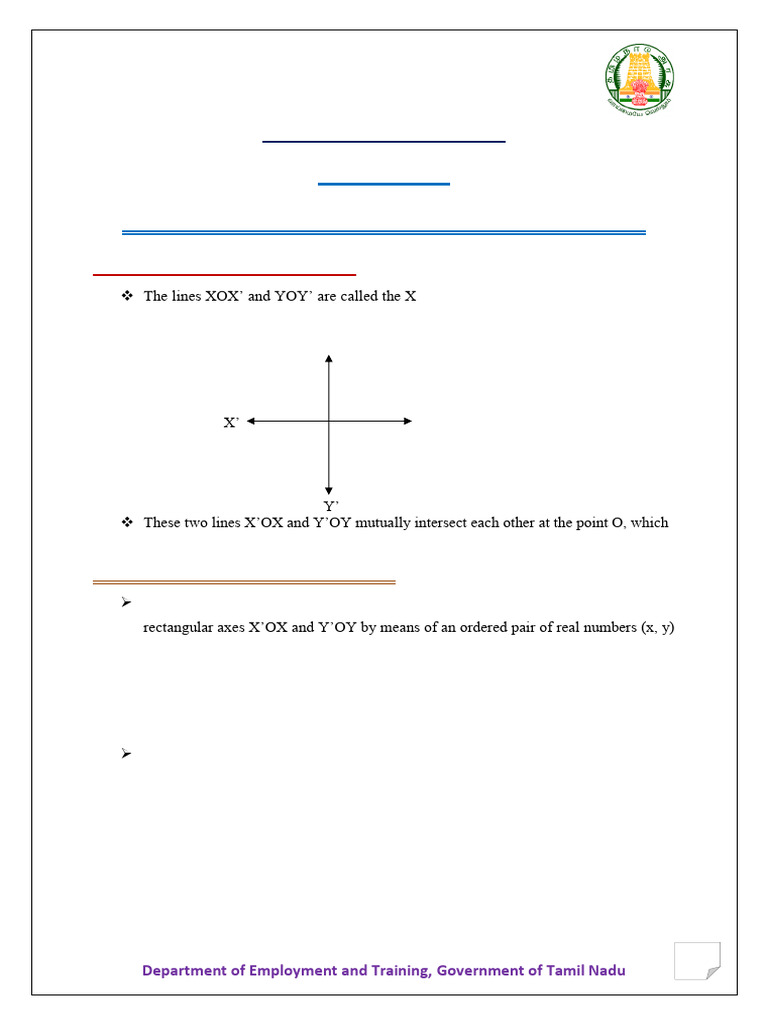 Graphs of Linear Equation _1st_chapter | PDF | Cartesian Coordinate ...