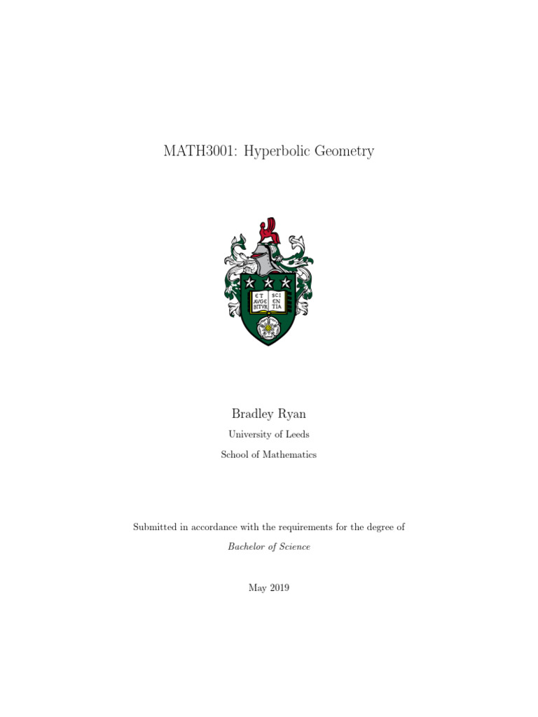 Hyperbolic-Geometry | PDF | Hyperbolic Geometry | Euclidean Space