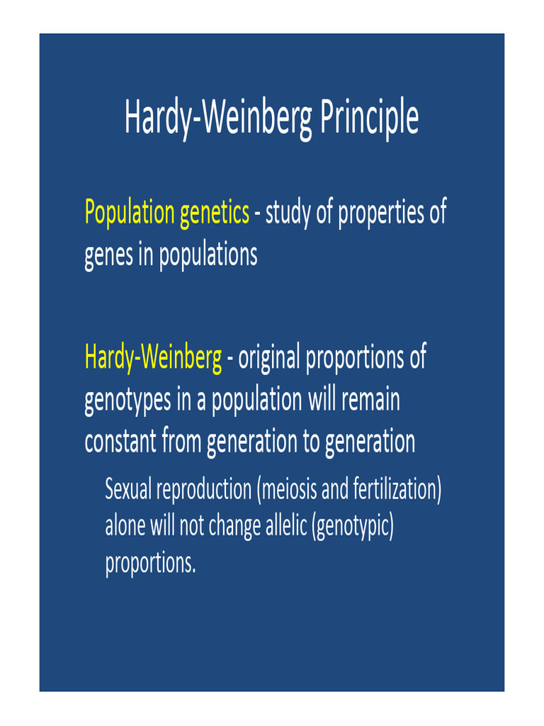 hardy weinberg matter | PDF | Allele | Zygosity