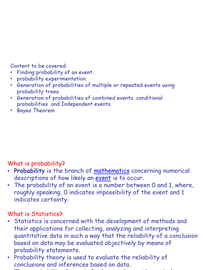 Module 1-Introduction to probability | PDF | Statistics | Probability ...