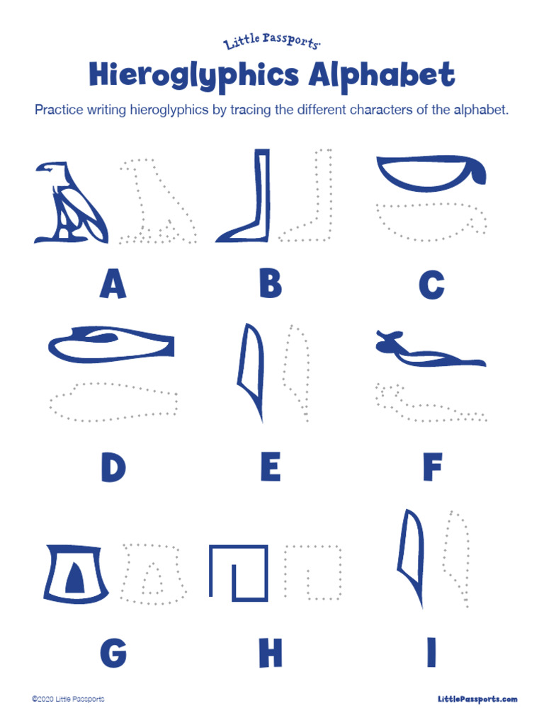2210a485 Little Passports Egypt Printable Hieroglyphics Alphabet | PDF