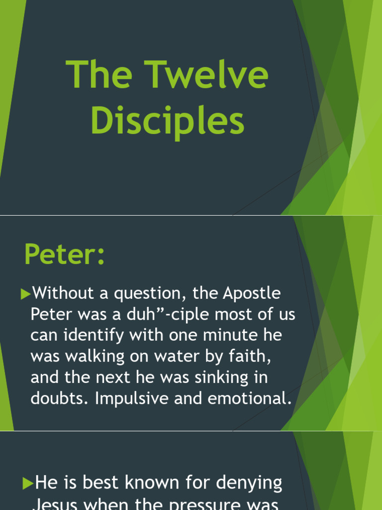 Lesson 4 The Twelve Disciples | PDF | Jesus | Saint Peter