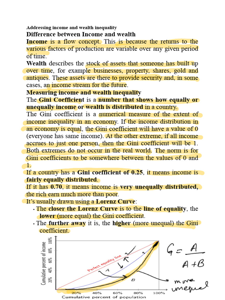 Addressing Income and Inequality | PDF | Gini Coefficient | Taxes