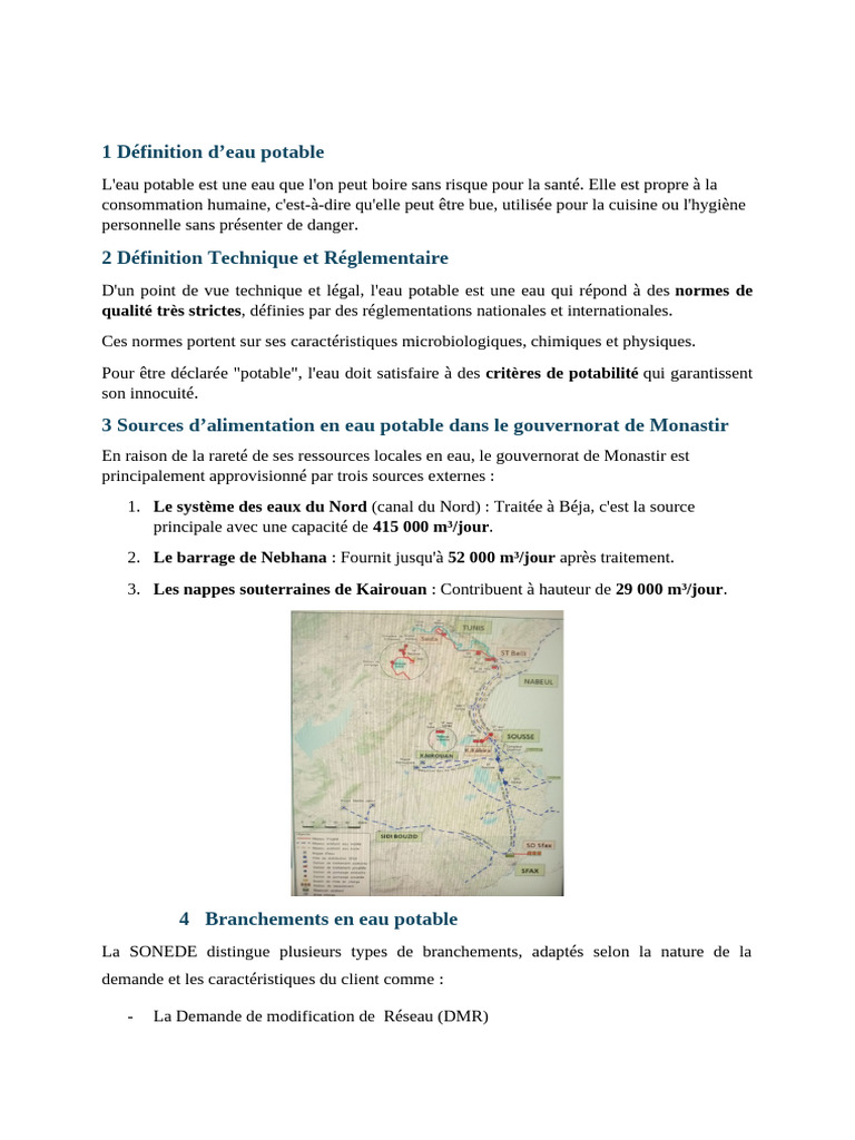 Alimentation en Eau Potable | PDF | Boire de l'eau | Eau