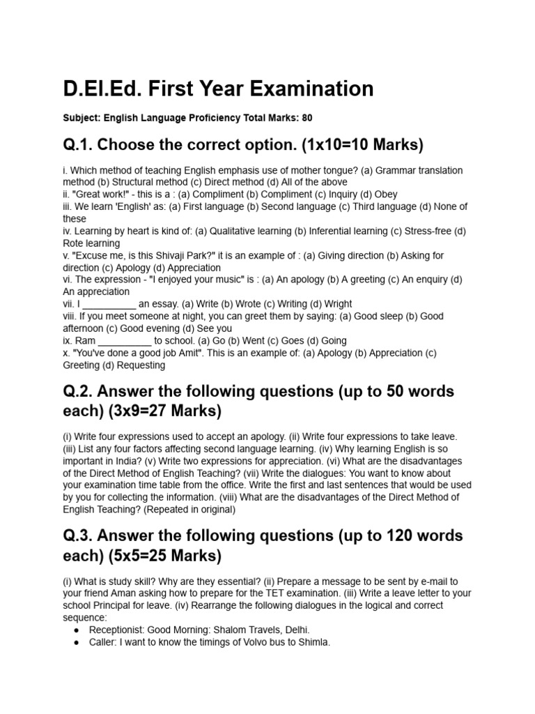 English Language Proficiency Questions | PDF | Earthquakes | Linguistics
