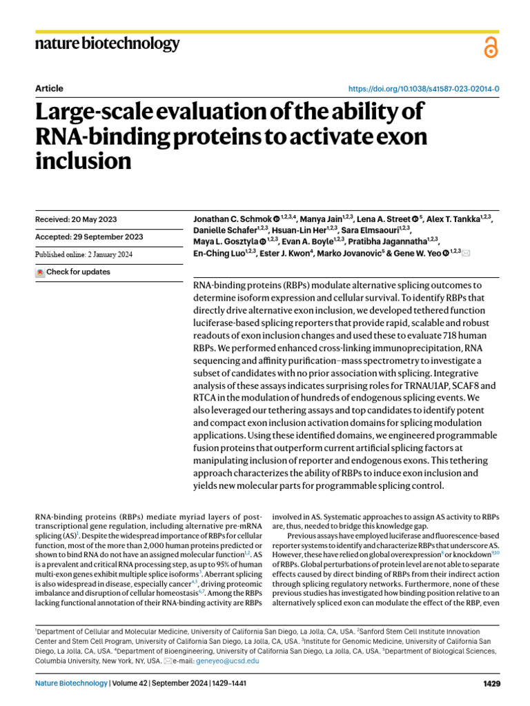 s41587-023-02014-0 | PDF | Alternative Splicing | Rna Splicing