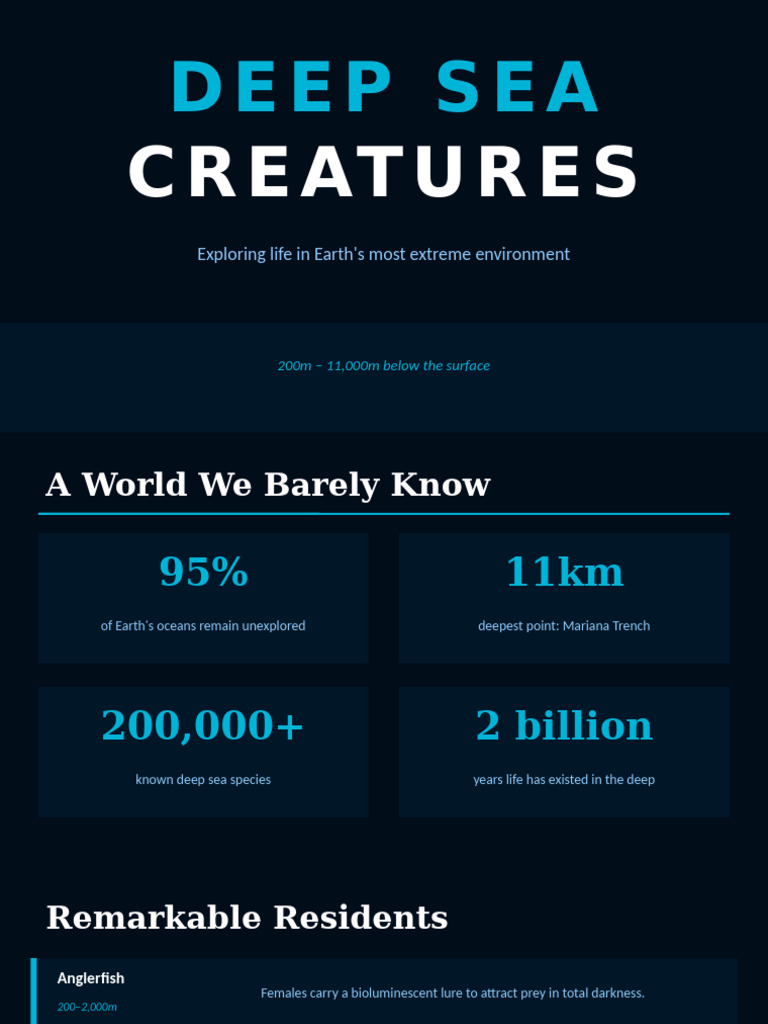 Ppt2 Deep Sea Creatures | PDF