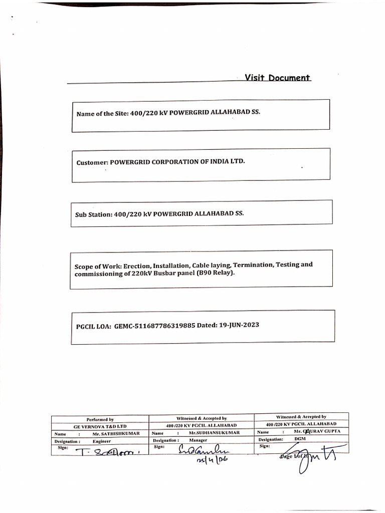 220KV Final Signed MOM | PDF