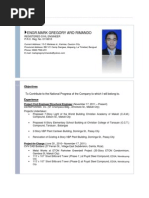 Mark Gregory Aro Rimando Resume