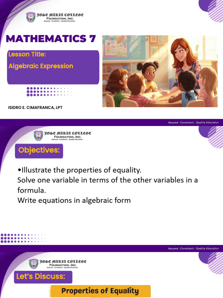Math 7 q4 Lesson 3 Copy | PDF
