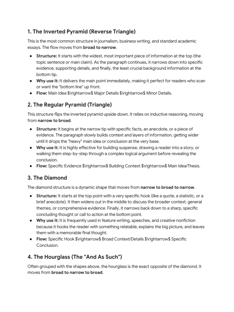 Paragraph Structures Explained With Shapes | PDF | Logic | Human ...