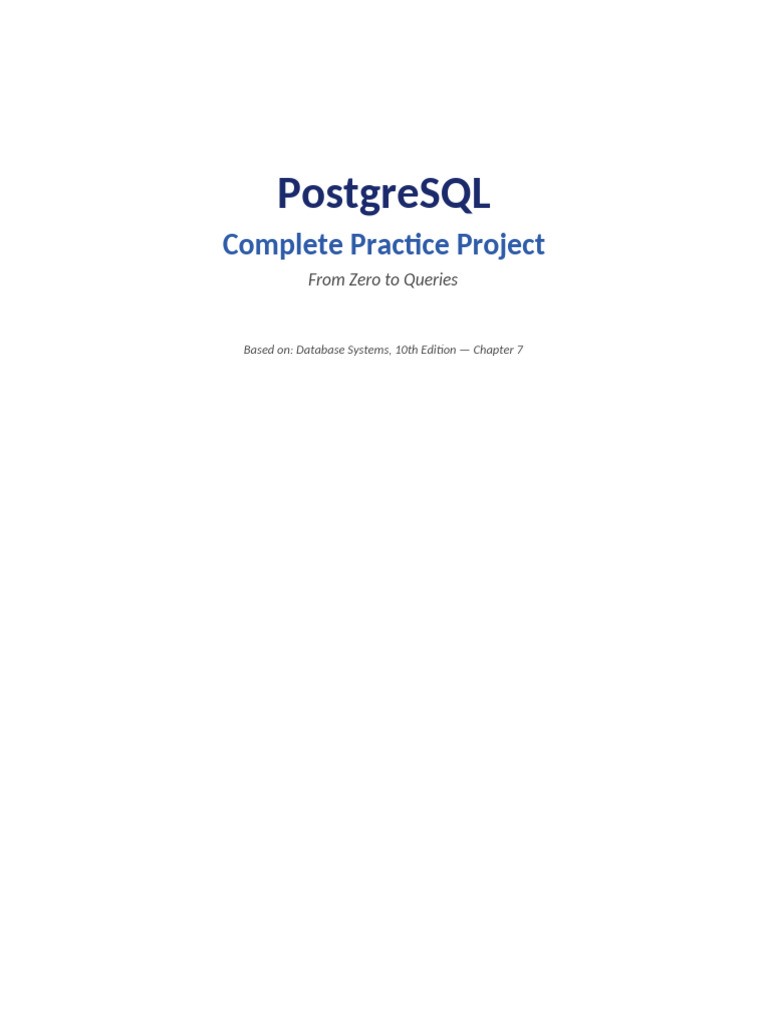 pg_practice_project | PDF | Postgre Sql | Database Index