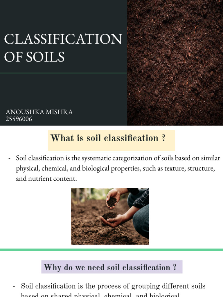 Classification of Soils | PDF | Silt | Earth Sciences