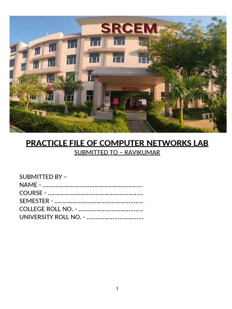 Computer Networks File | PDF | Electrical Connector | Ip Address