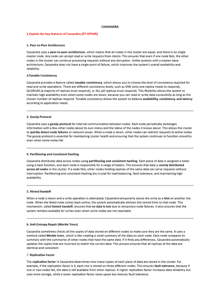 cassandra | PDF | Replication (Computing) | Information Science