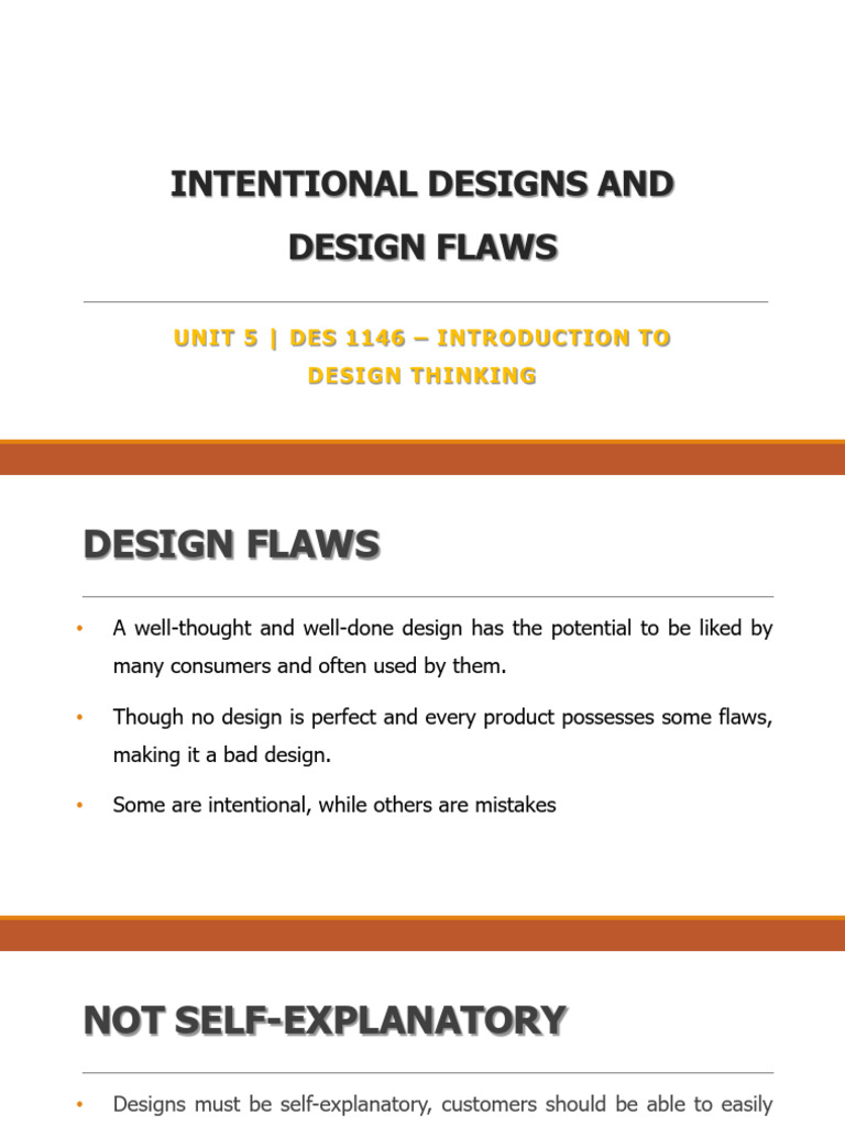 Non-Linear EDIPT_Intentional and Bad Designs | PDF | Human ...