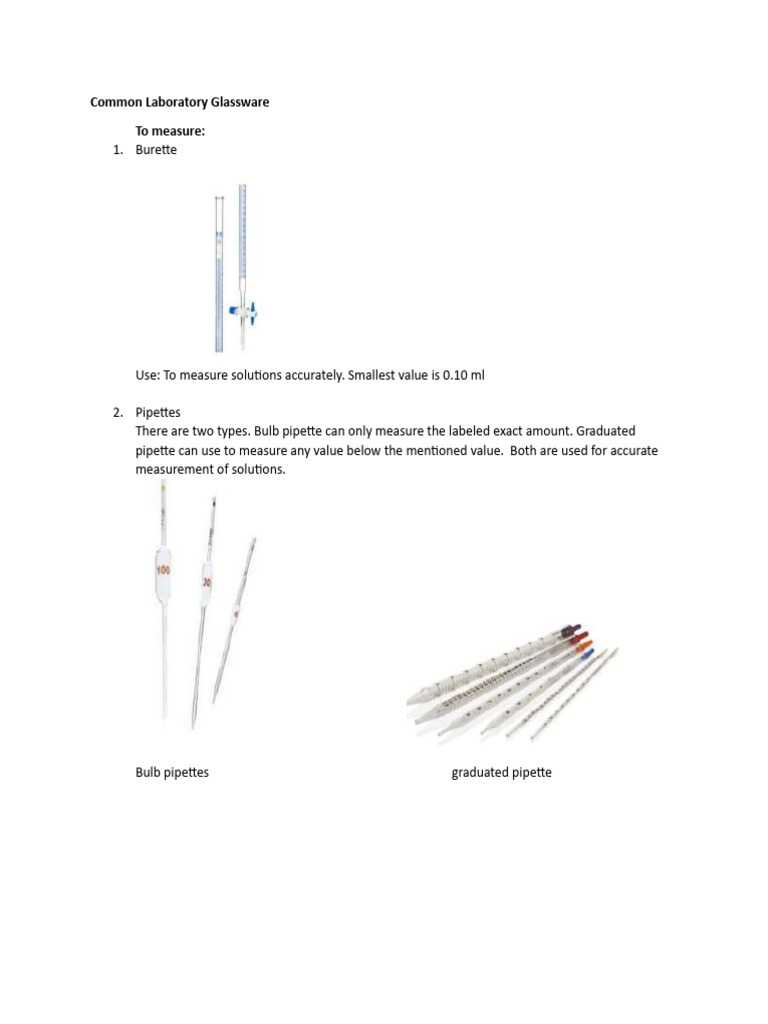 Common Laboratory Glassware | PDF