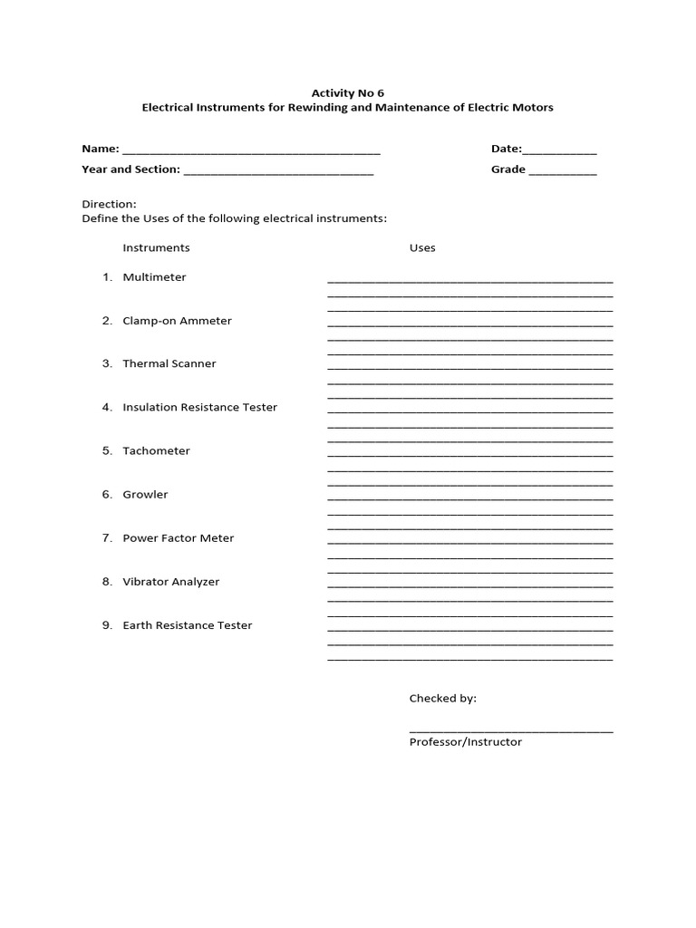 Activity No. 6 Electrical Instruments | PDF | Chess Openings | Chess