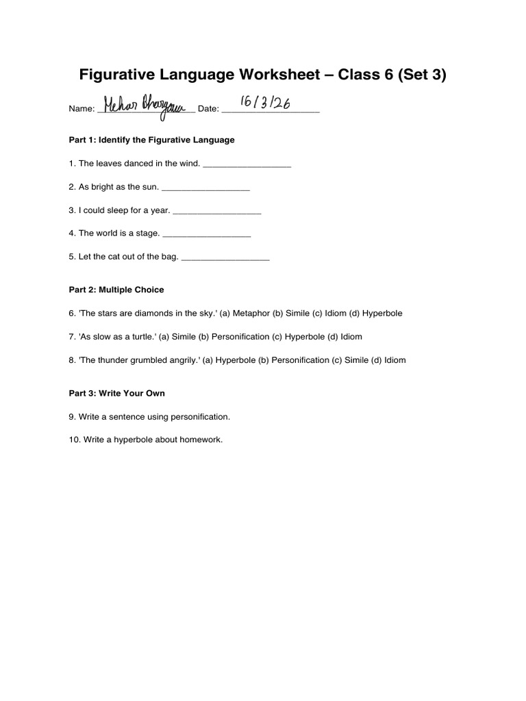 Figurative Language Set3 | PDF