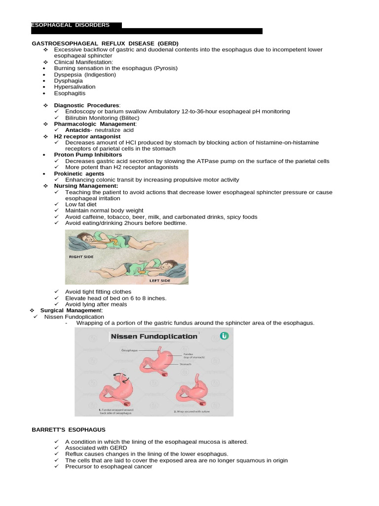 Ms II Esophageal Disorders | PDF | Esophagus | Gastroesophageal Reflux ...