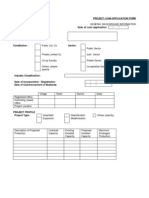 Project Application form