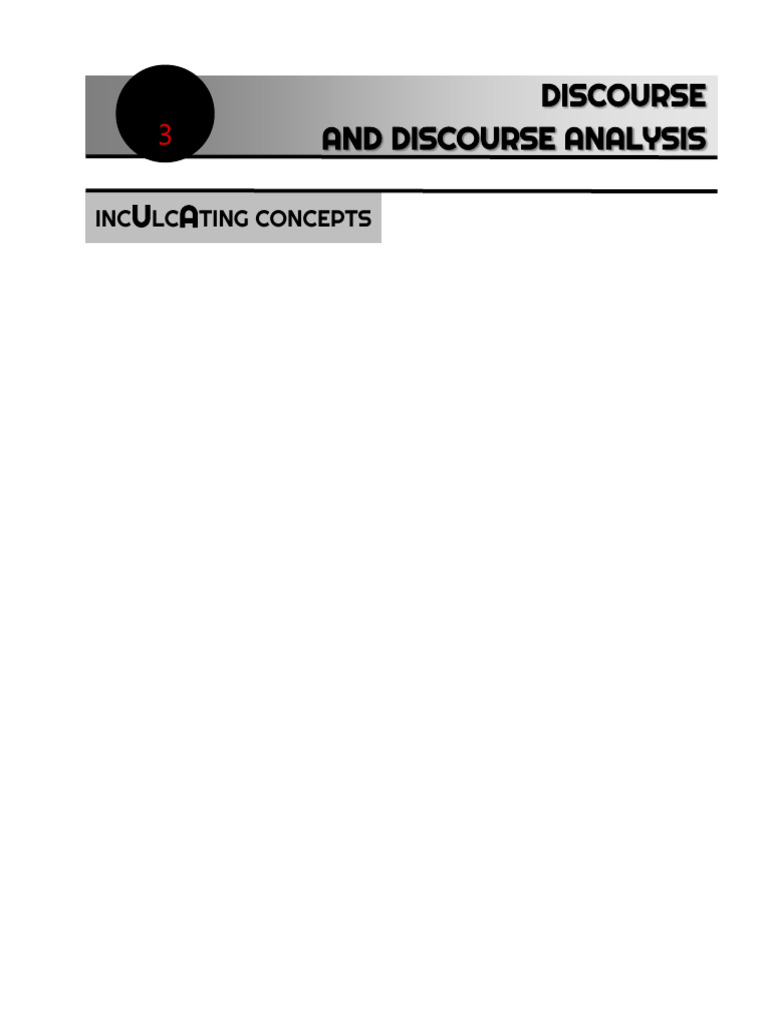 Chapter i Lesson 3 2026 Elect 1 | PDF | Discourse | Analysis