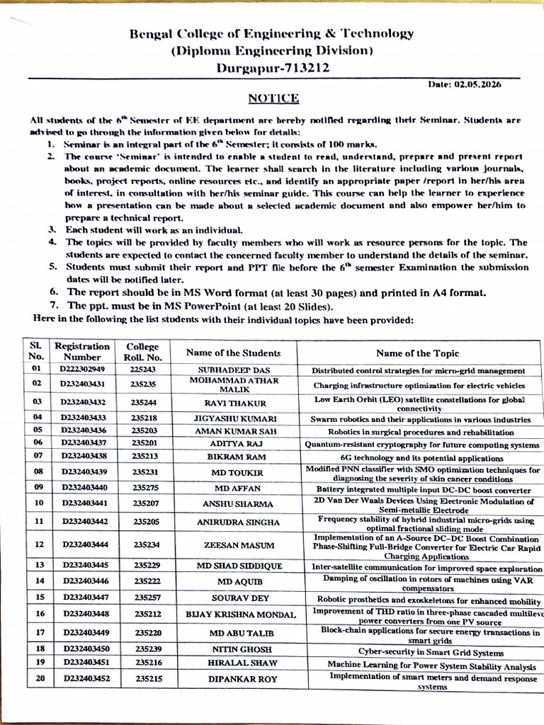 Seminar 6th Sem | PDF