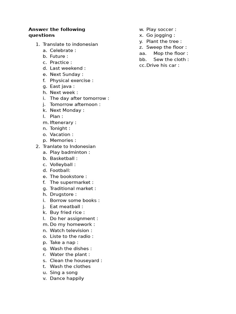 Answer the Following Questions | PDF