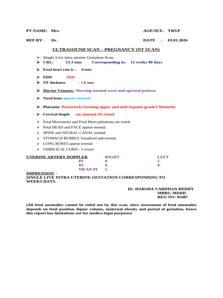 Nt Scan Normal Report | PDF