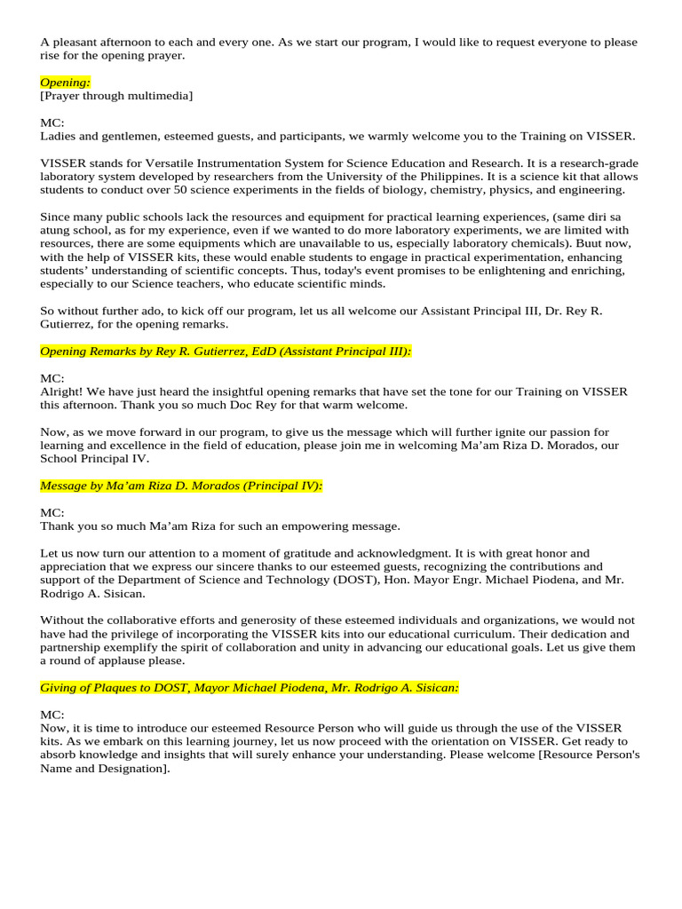 VISSER MC Script | PDF | Cognition | Science