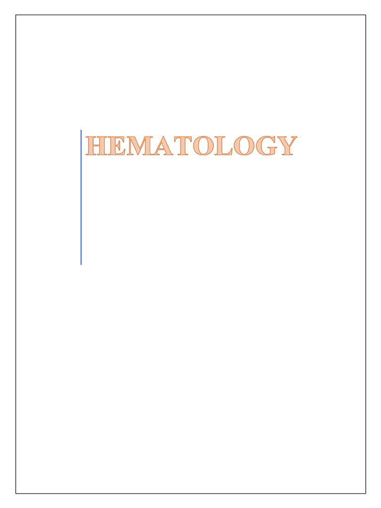 Introduction hematology (1) (1) | PDF | Platelet | Blood