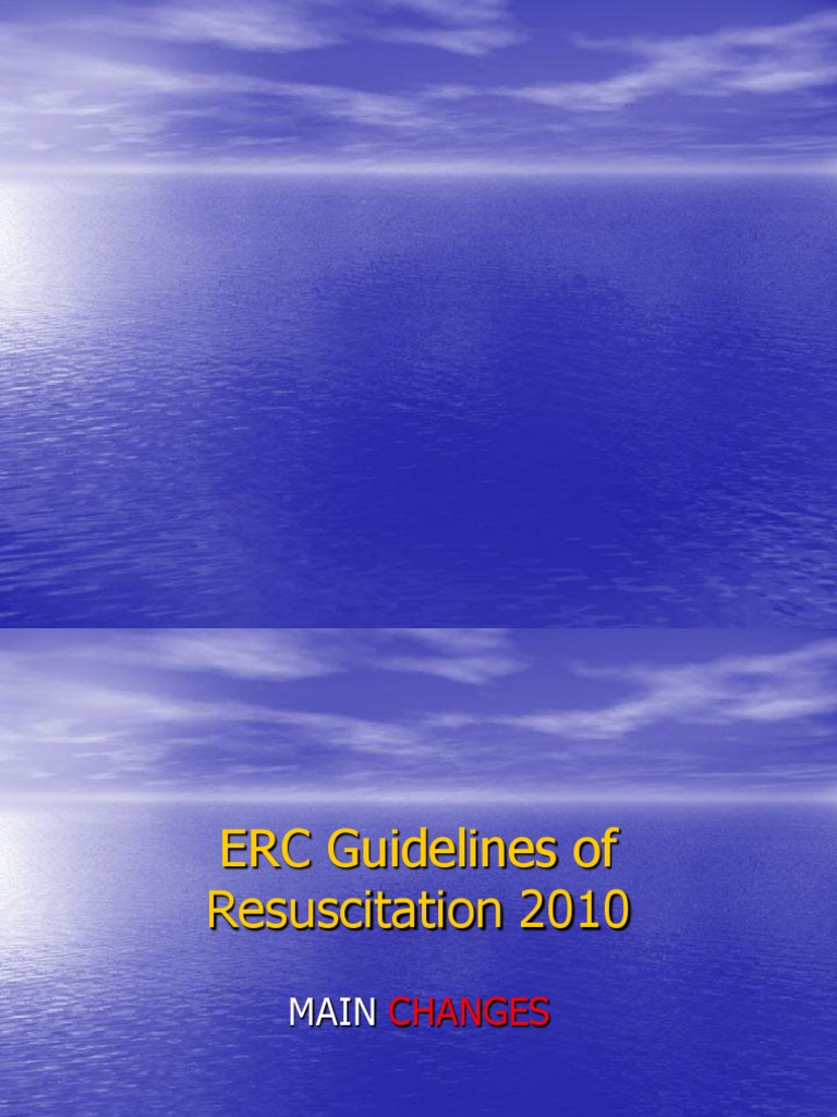 ERC Guidelines of Resuscitation PDF Cardiopulmonary Resuscitation