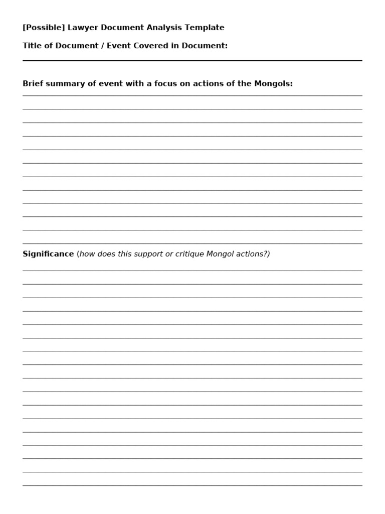 1b. Lawyer Doc Analysis Sheet | PDF