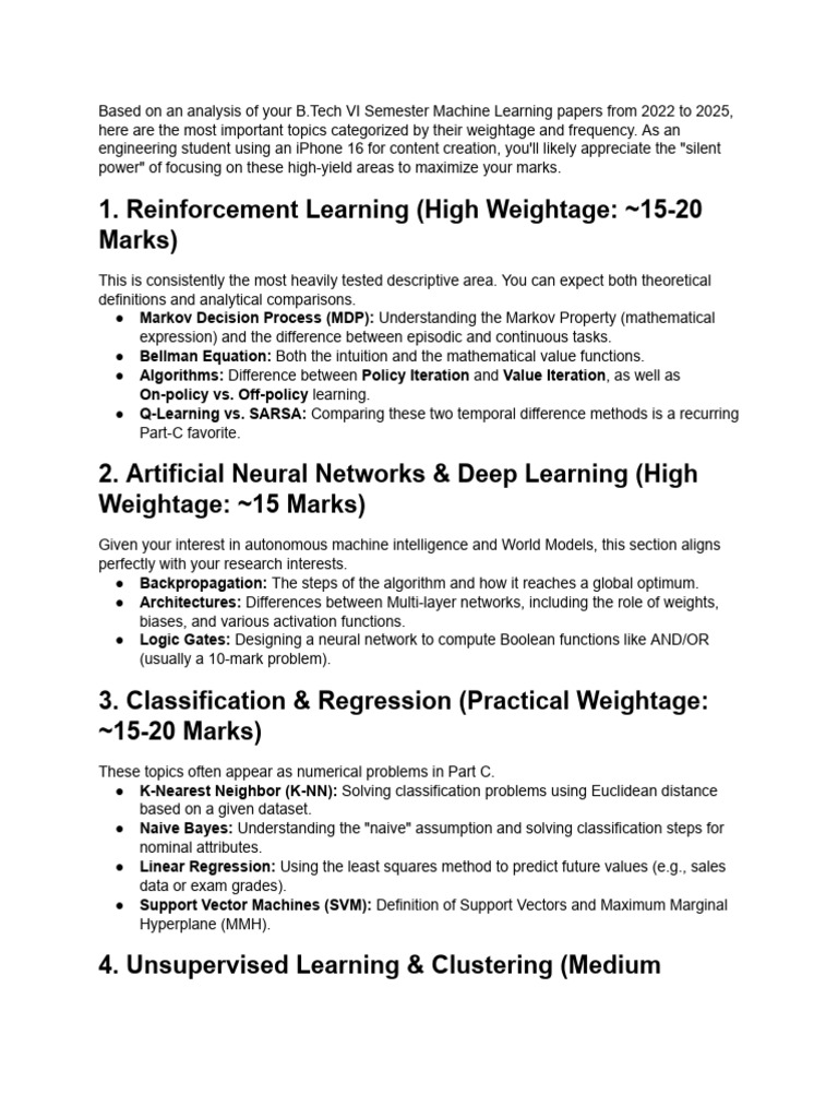 This is machine learning pyqs of btech 6th sem of ... | PDF | Cluster ...