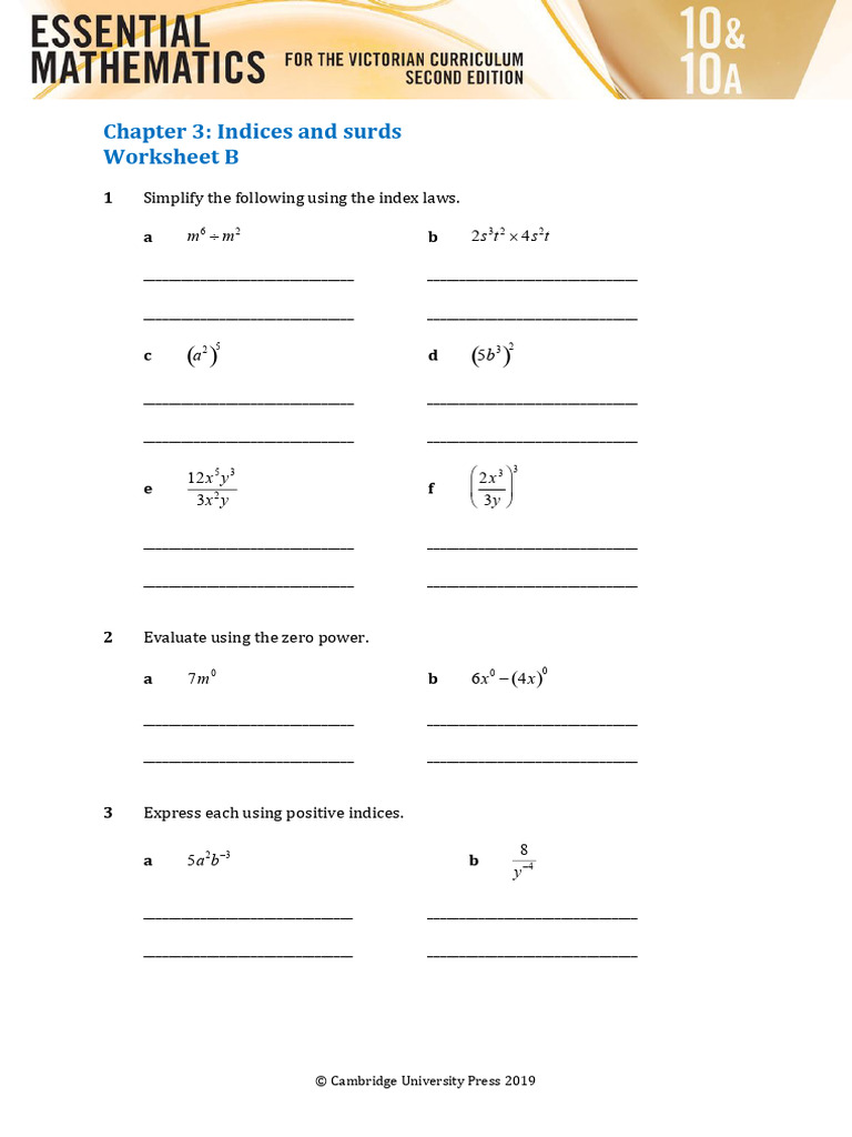 2024 Worksheet 03B Cambridge 10.docx 1 | PDF | Mathematics