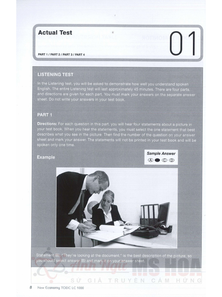 New Economy TOEIC TEST 1 LISTENING | PDF