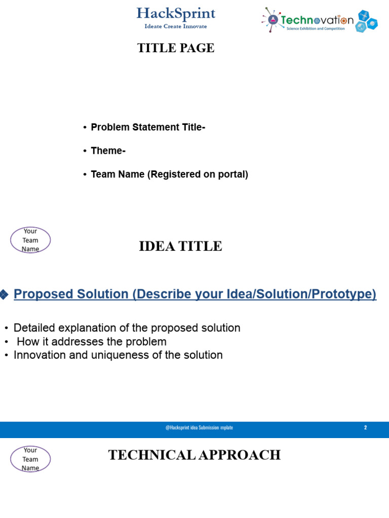 Format for Hackathon Submission.pptx | PDF