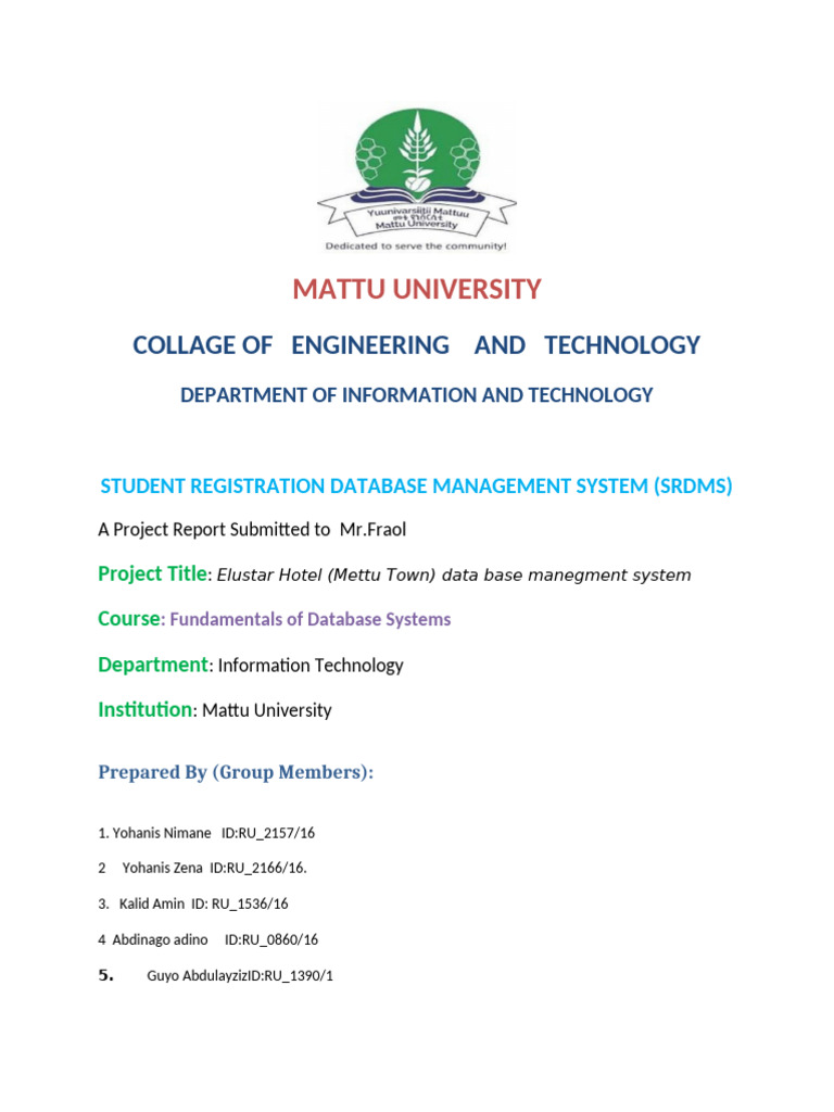 Database Project Group 8 | PDF | Database Index | Data Management