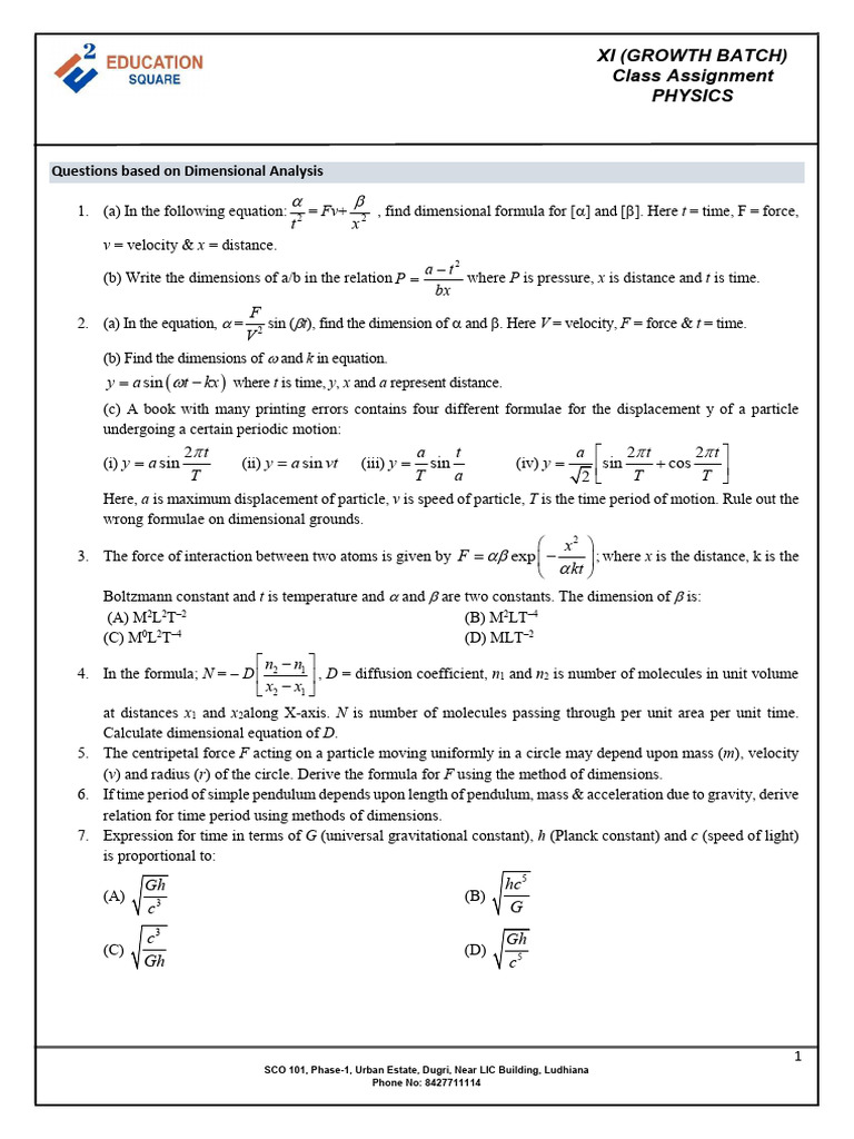 Units and Dimensions PDF | PDF | Force | Acceleration
