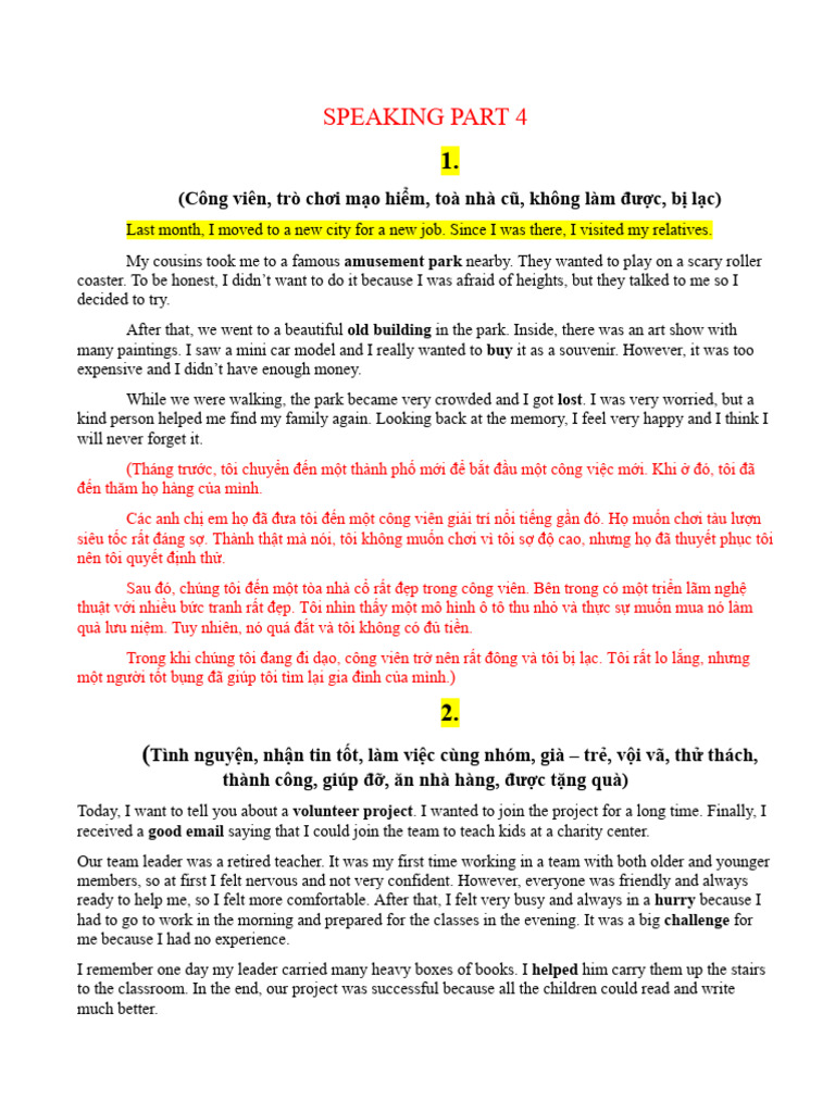 Speaking Part 4.Docx | PDF