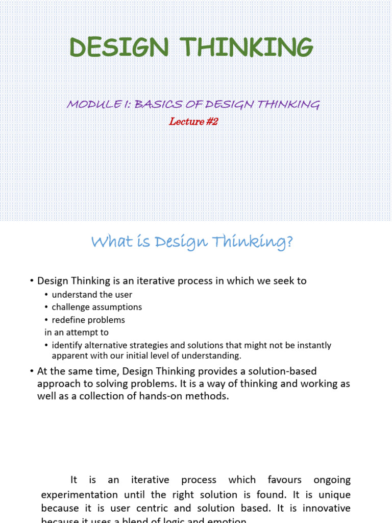 Basics of Design Thinking_L2(1) | PDF | Empathy | Prototype