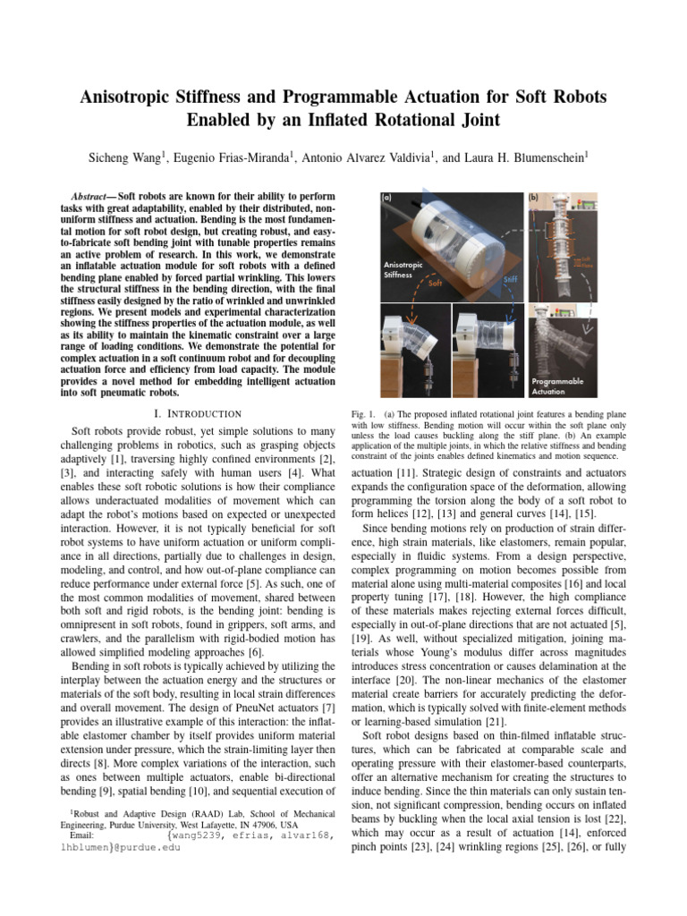 Anisotropic Stiffness and Programmable Actuation for Soft Robots ...