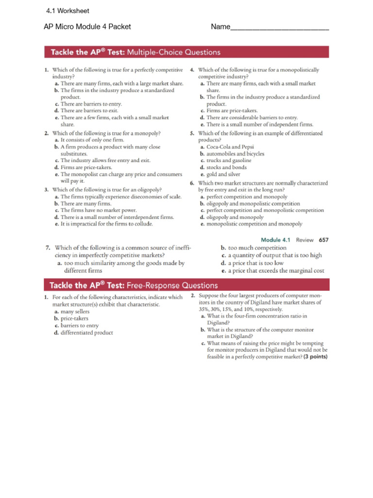 Module 4 Packet | PDF