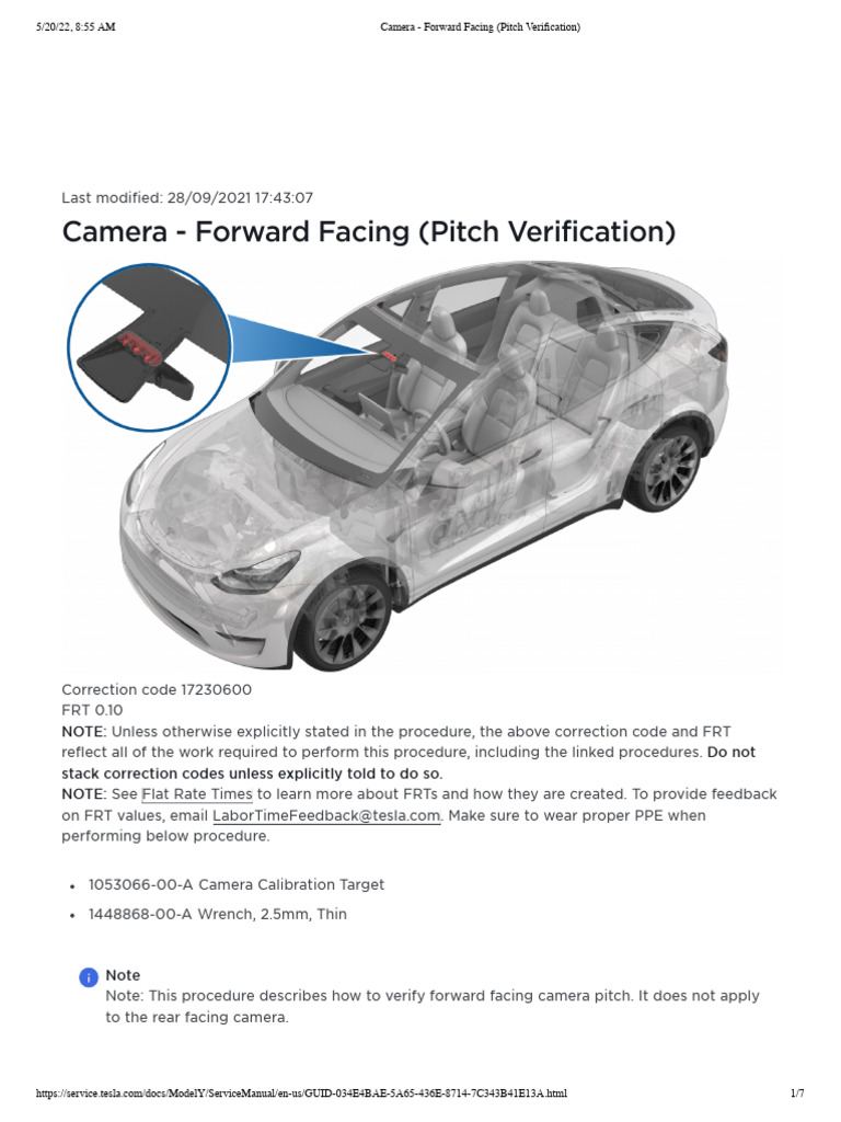 Camera Forward Facing (Pitch Verification) | PDF | Camera
