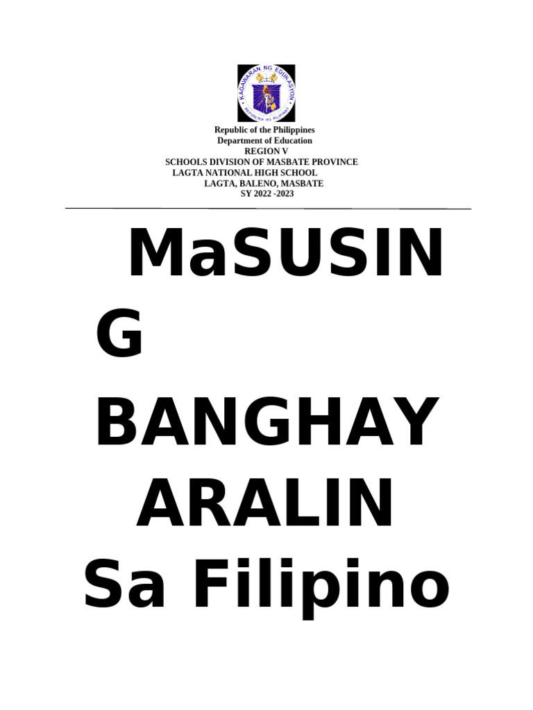 Masusing Banghay Aralin - Copy | PDF