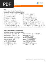 Corbettmaths Error Intervals Worksheet | PDF