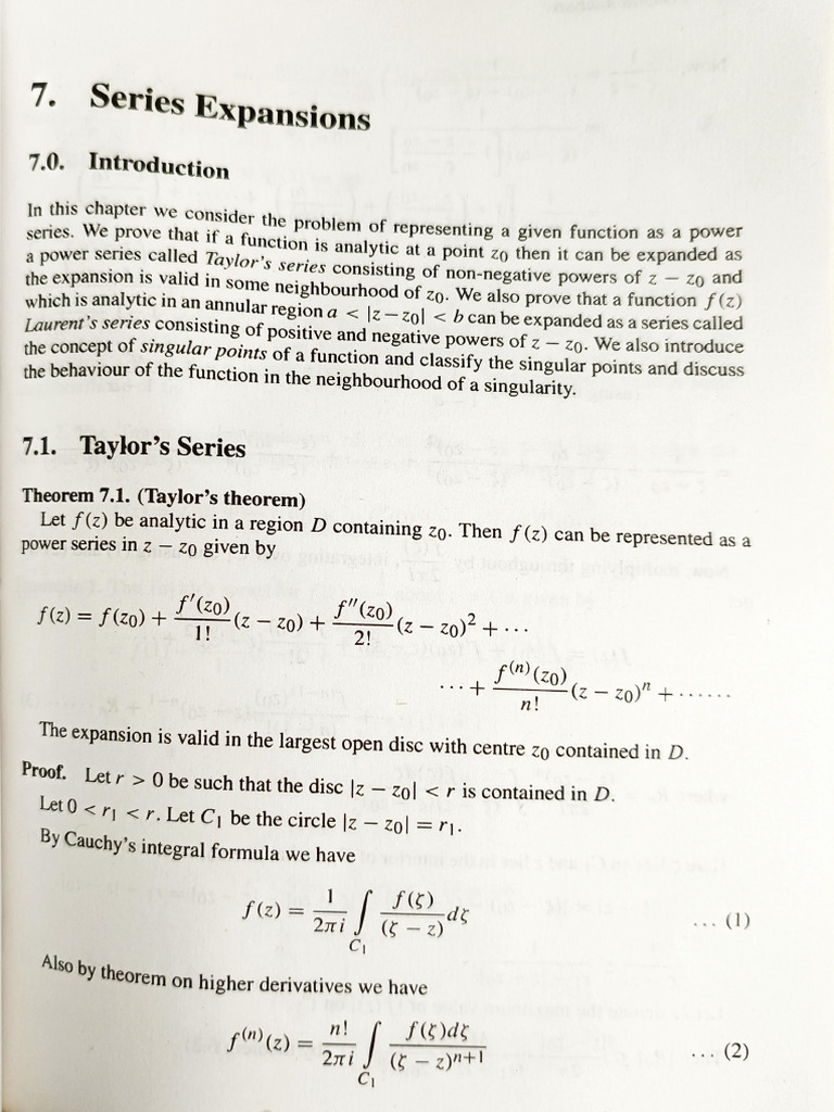 Taylor Series_Laurent Series | PDF