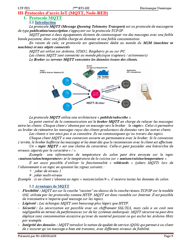 Cours Internet Des Objets 2 | PDF | Sécurité de la couche de transport ...