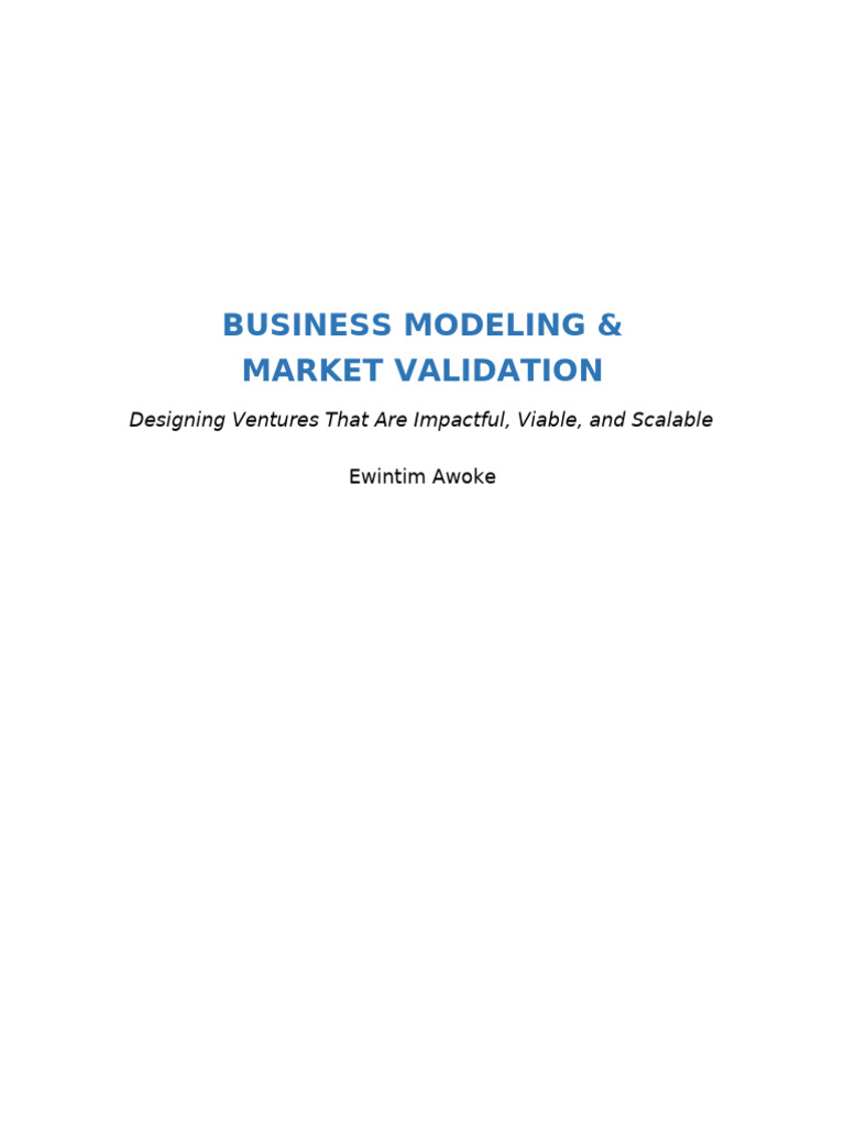 Business Modeling Market Validation Playbook FINAL - V2 | PDF | Startup ...