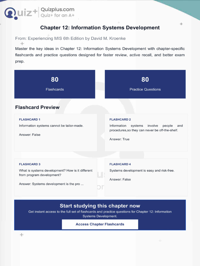 Flashcards for Chapter 12 Information Systems Development | PDF